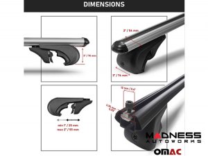 Ford Bronco Sport Roof Rack Cross Bars - for models w/ factory roof rails - Black - 2021-2024